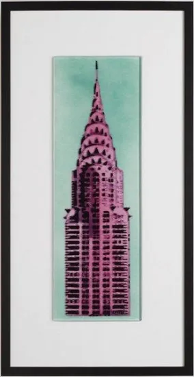 Chrysler - Pink & Green - Framed