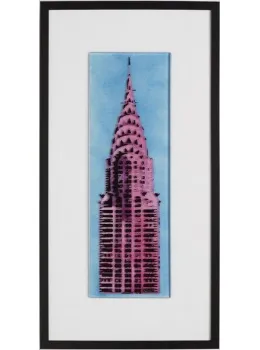Chrysler - Pink & Blue - Framed