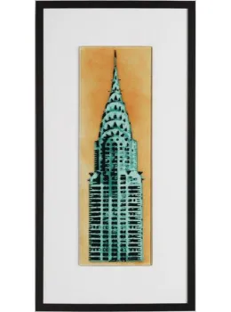 Chrysler - Green & Orange - Framed