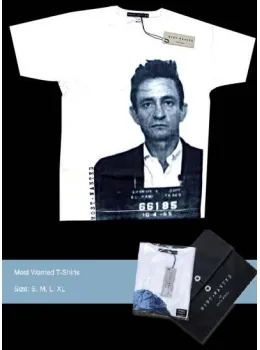 Most Wanted T-shirt - Johnny Cash - Other