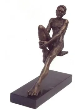 Waiting - Sculpture - Bronze