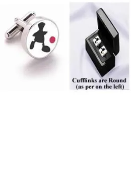 Game Of Life - Pair Round Silver (Boxed) - Cufflinks - Other