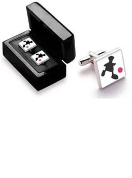 Game Of Life - Pair Square Silver (Boxed) - Cufflinks - Other