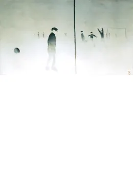 A Goal In Winter - Mounted
