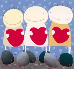 The Three Of Hearts - Mounted