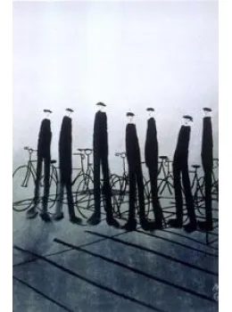 Men With Bikes - Mounted