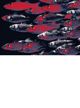 Go With The Flow -Red/Silver - Framed