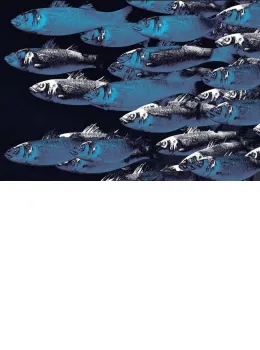 Go With The Flow - Blue/Silver - Framed