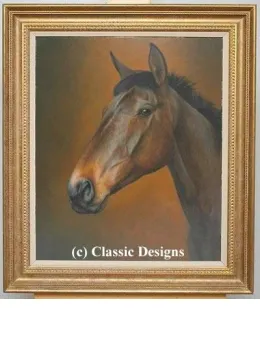 Horse - Original - Gold Framed