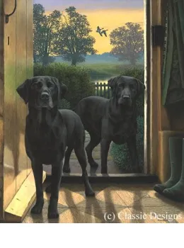 Early Risers - Dark Wood Framed