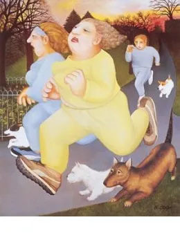 Joggers On The Hoe - Mounted