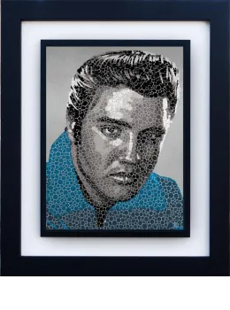 Elvis - The King - Black Framed