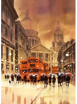 Reflections In The City - Mounted