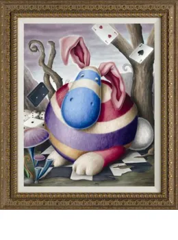 Fat Floppy Fluff  - The Giant Lagomorph - Framed