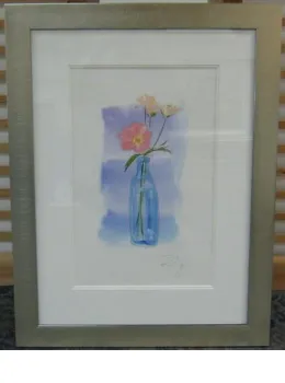 Blue Vase II - Original - Framed