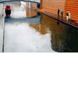 Canalside Reflection - Mounted