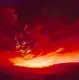 Scarlet Skies I - Mounted