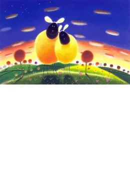 Hills, Trees And Sheep - Print