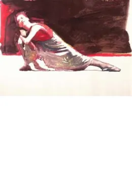 Dancer Red And White - Print