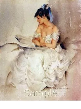 Cecilia Reading - Mounted
