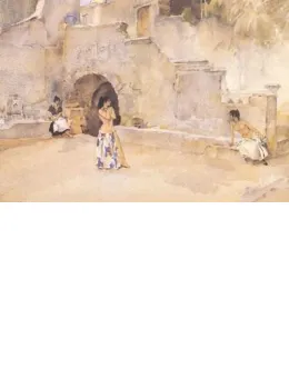 Models In An Italian Courtyard - Mounted