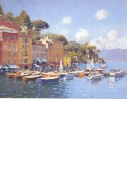 Boats At Rest - Portofino - Print
