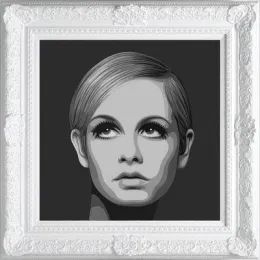 Twiggy - The Diamond Dust Collection - White Framed