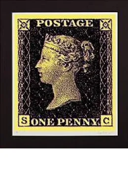 Penny Black - Yellow - Mounted