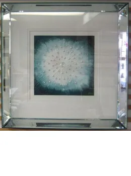 Starburst Blue - Original - Mirrored Framed