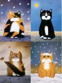 The Weather Four Cats - Set Of 4 - Print