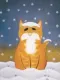 The Weather Four Cats - Snow - Print
