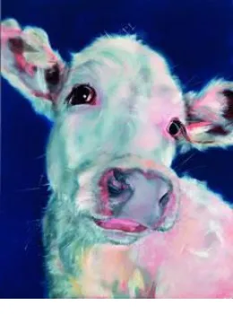Semi Skimmed - White Cow - Box Canvas
