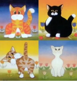 Kitty Characters - Set Of 4 - Print