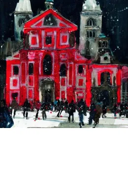 Golden City IV - On Paper - Mounted
