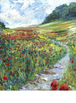 A Summer Stroll - Unstretched Canvas