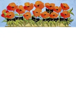 Poppy Peeking - Mounted