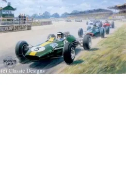 Jim Clark - World Champion 1963 & 1965 - Mounted