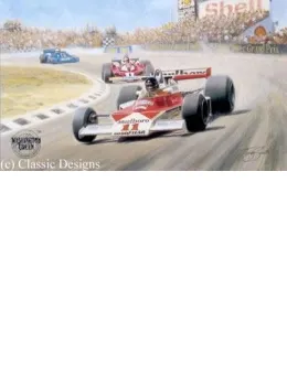 James Hunt - World Champion 1976 - Mounted