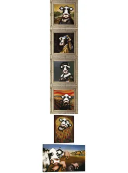 The Great Moosters - Set Of 6 - Framed