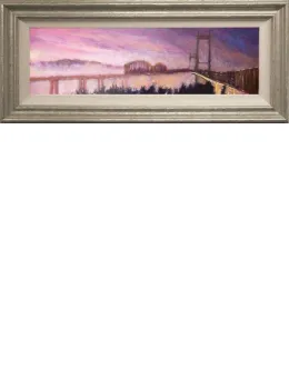 Tamar Bridge In The Mist - Framed